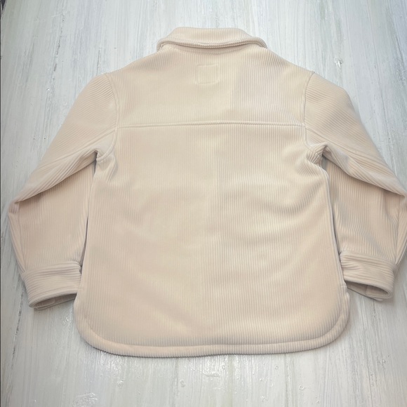 Abercrombie & Fitch Cozy Corduroy Cream Fleece Shacket Jacket Sz S - Picture 10 of 14